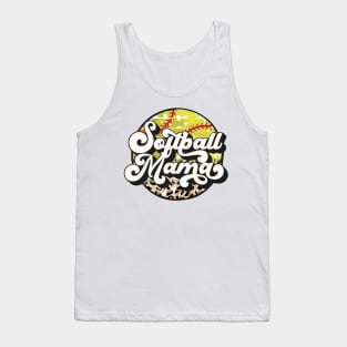 Softball Mama Leopard   Softball Mom Tank Top